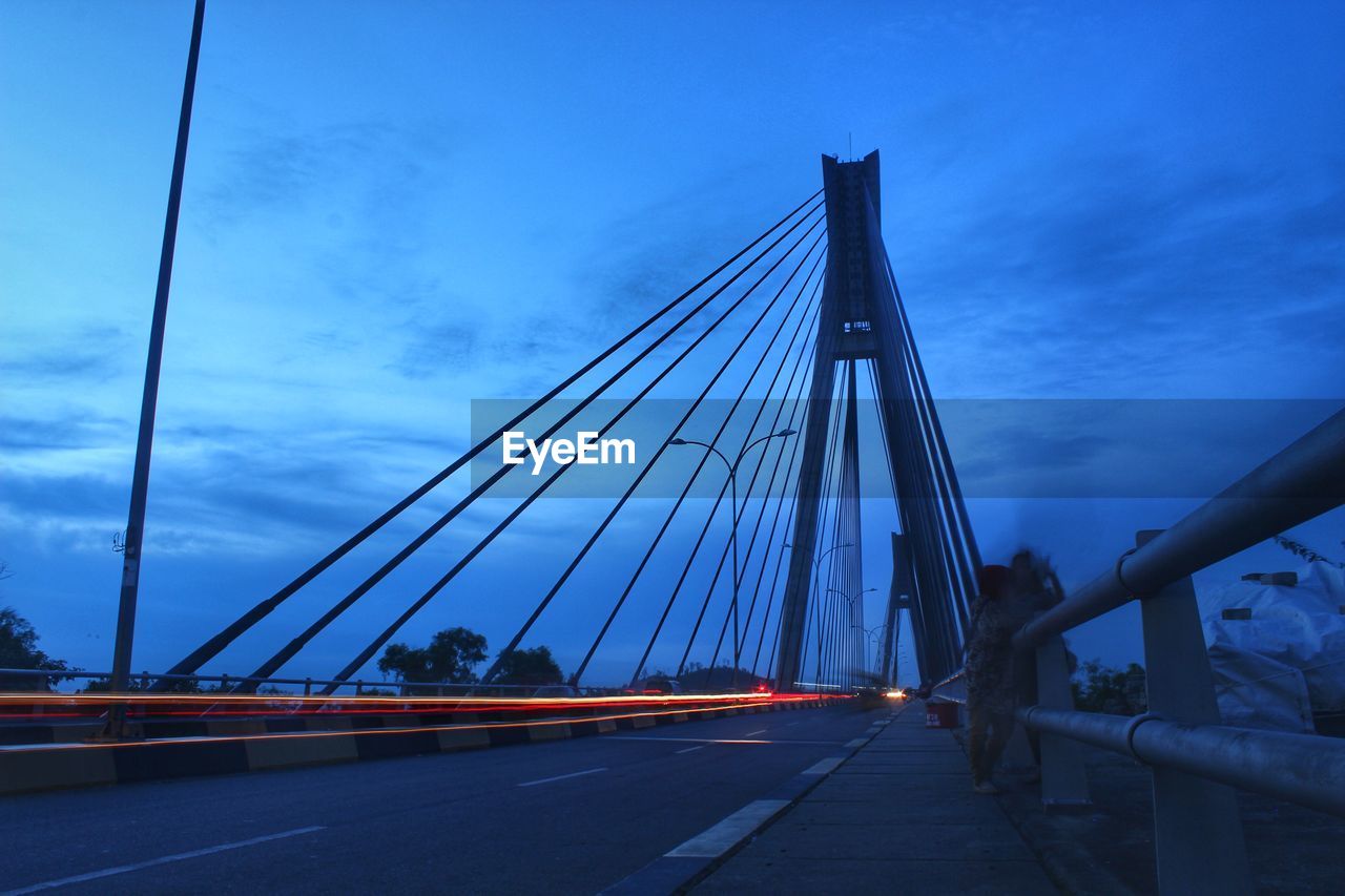 View of suspension bridge against sky