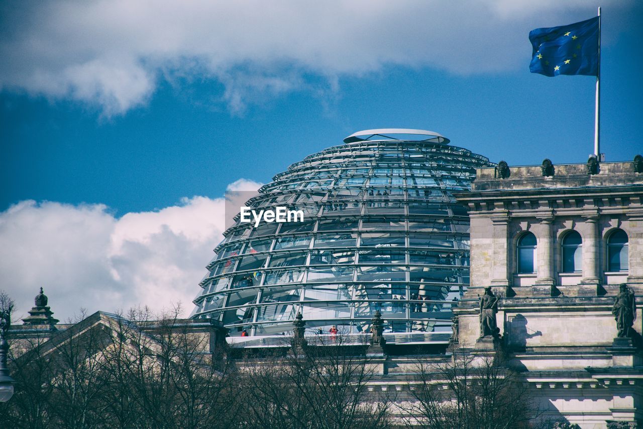 The reichstag dome against sky