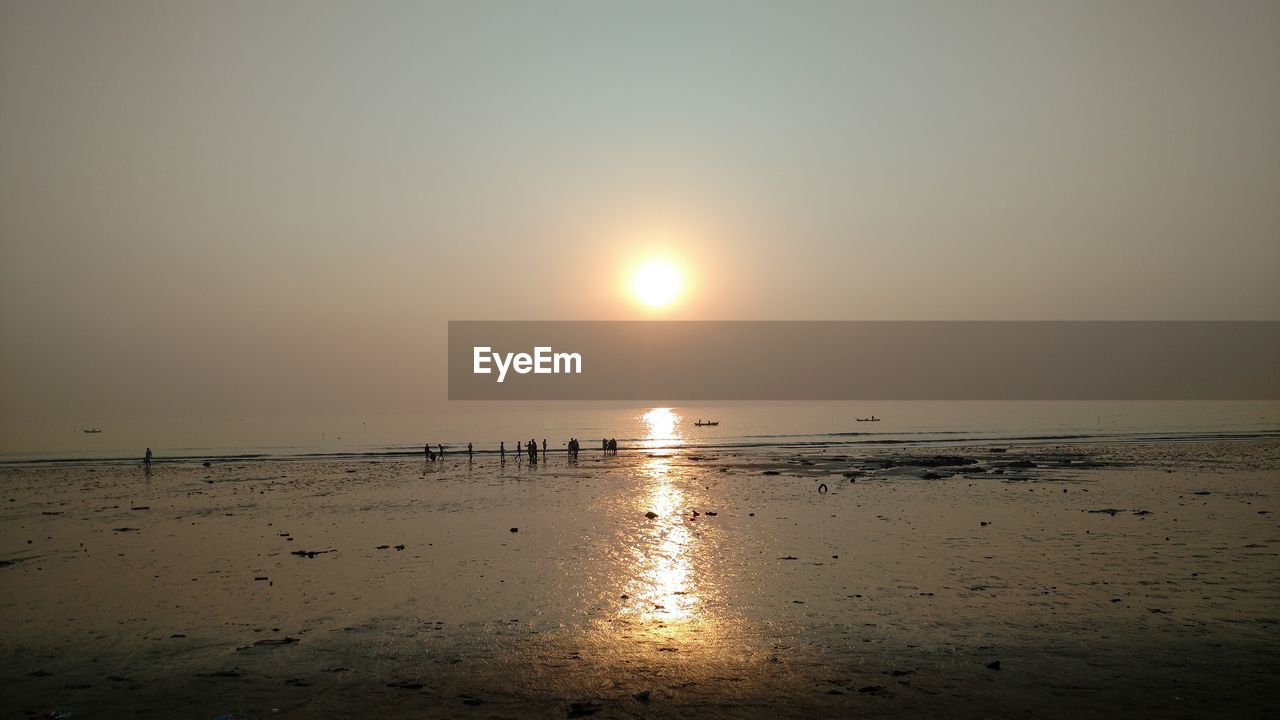 Scenic view of sea during sunset
