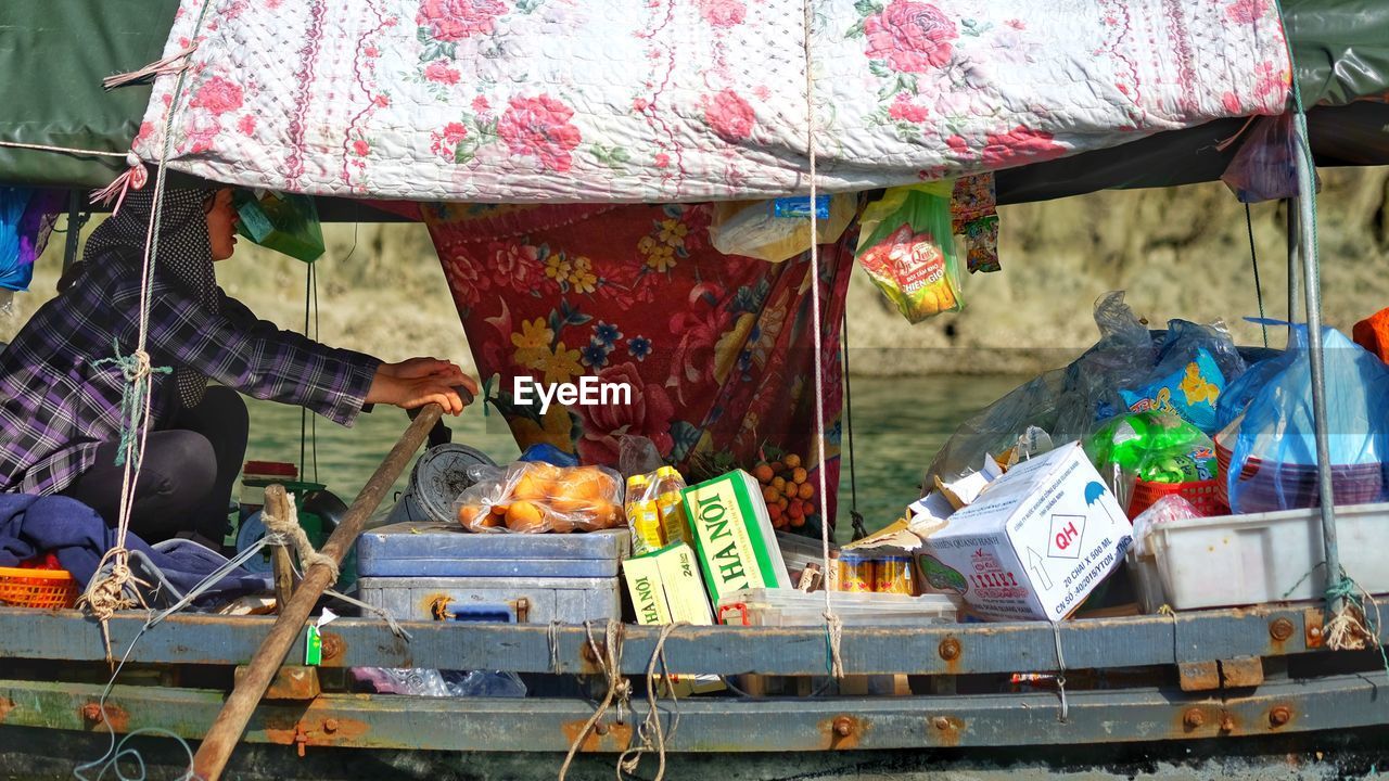 MULTI COLORED UMBRELLAS FOR SALE AT MARKET