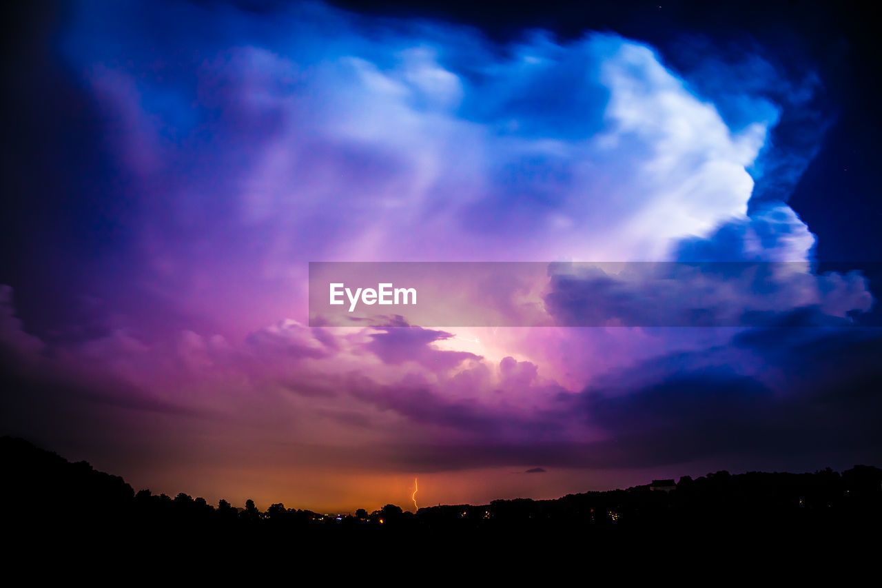 SCENIC VIEW OF DRAMATIC SKY DURING SUNSET