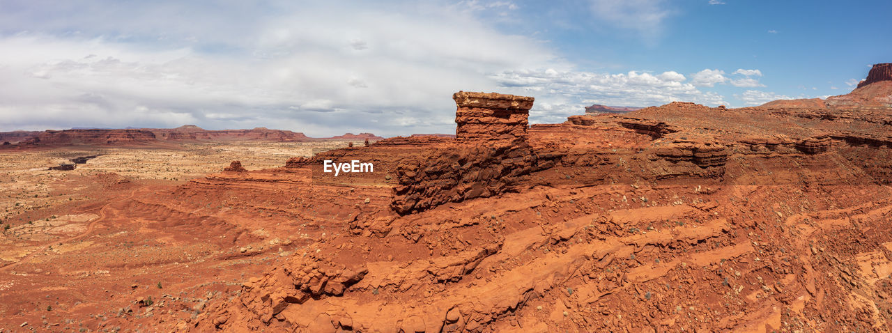 Red rocks in utah wilderness. clear blue sky with copy space.