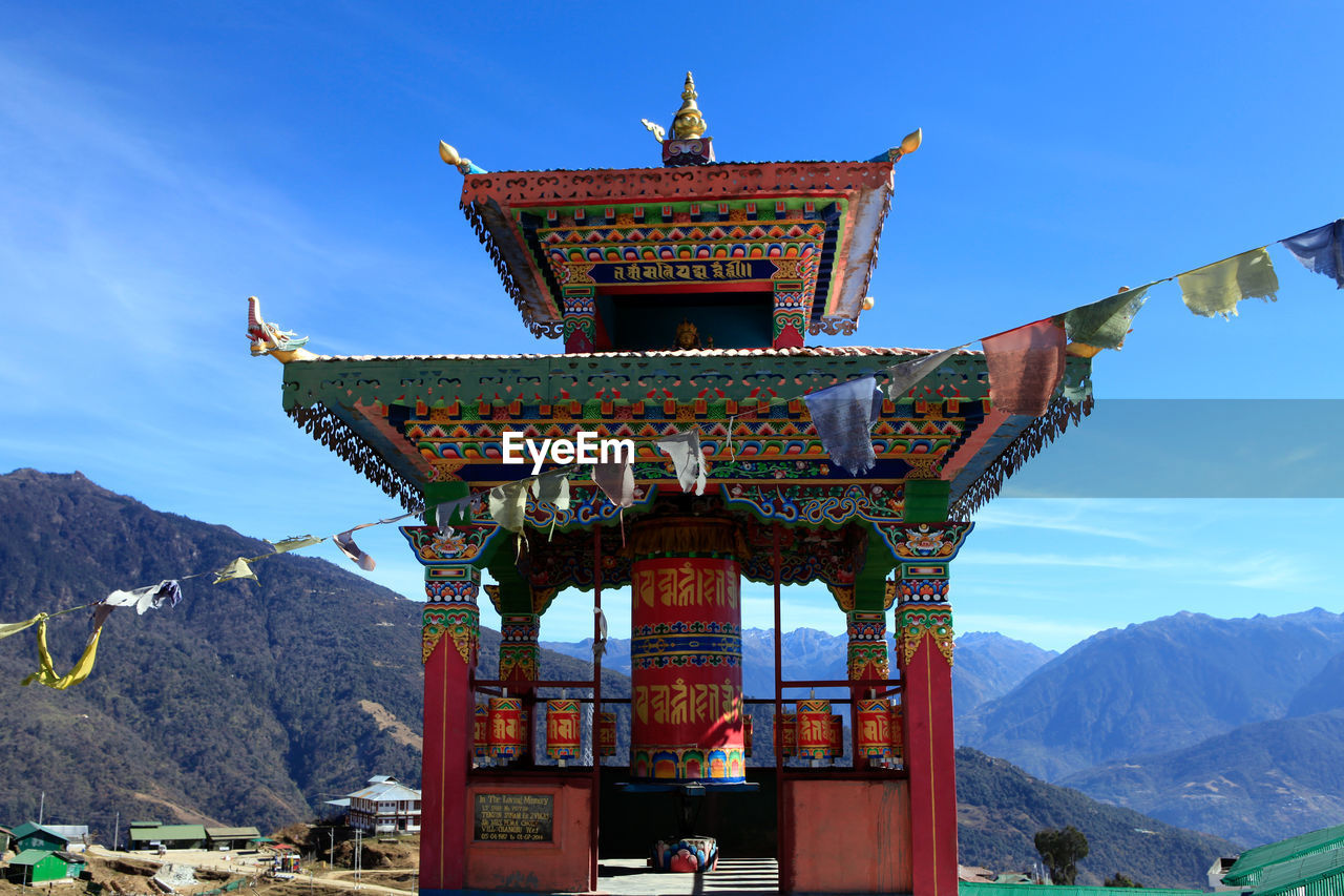 View of temple building against sky