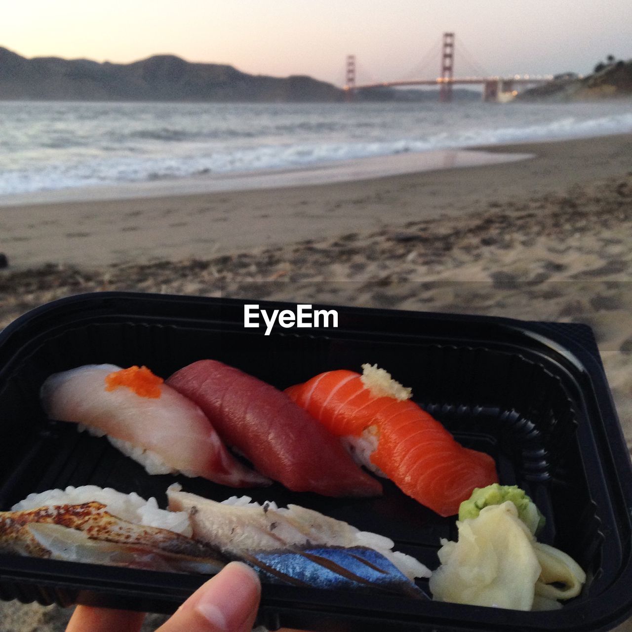 Platter of sushi