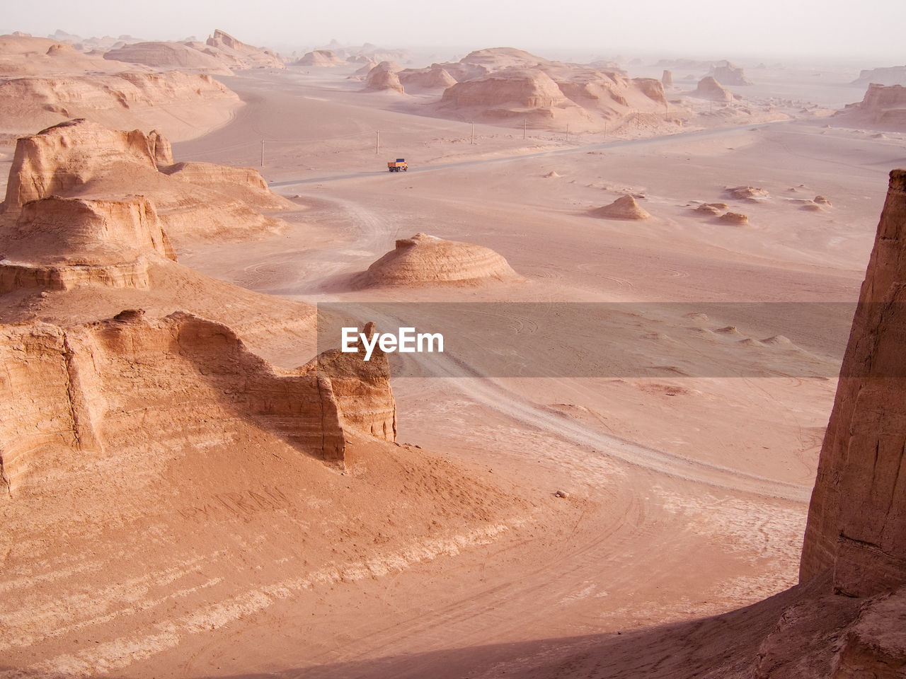 Aerial view of a desert