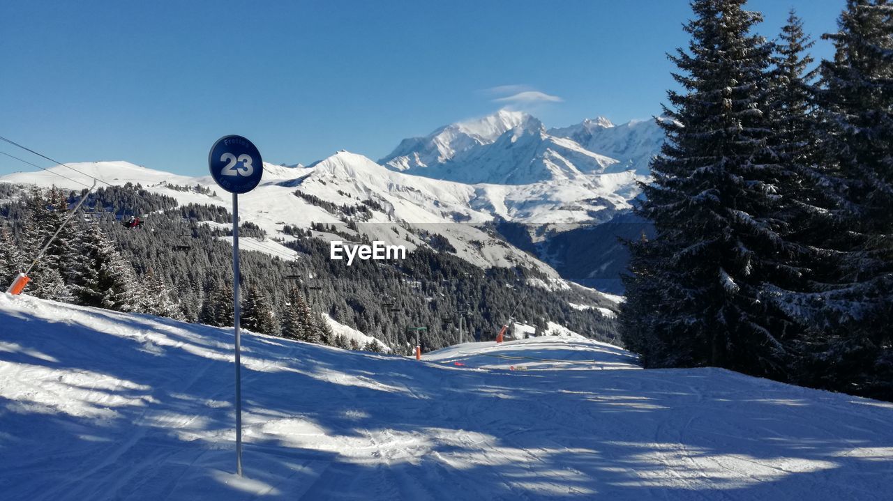 Snowcapped mountains against sky