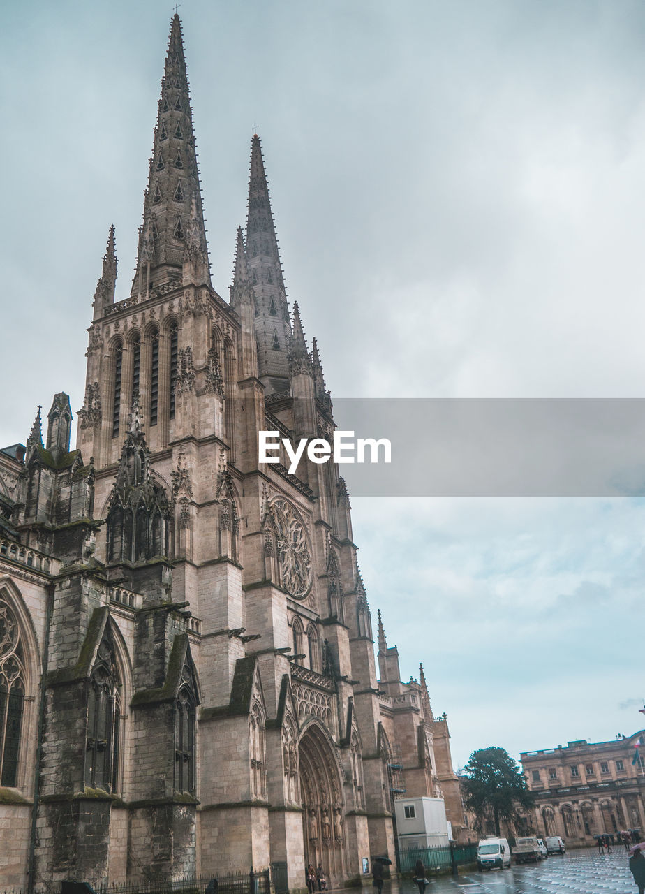 Low angle view of church against sky