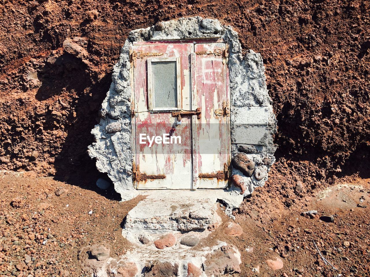 Rusty abandoned door