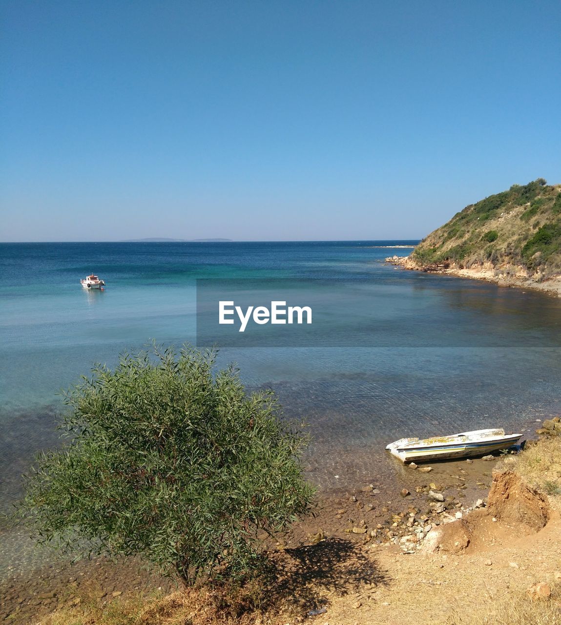 VIEW OF SEA AGAINST CLEAR SKY