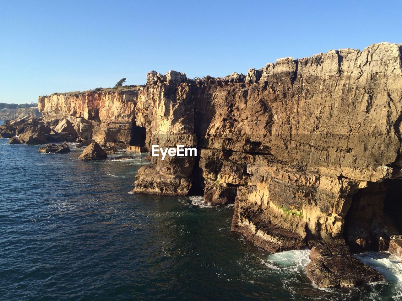 Rock formations in sea