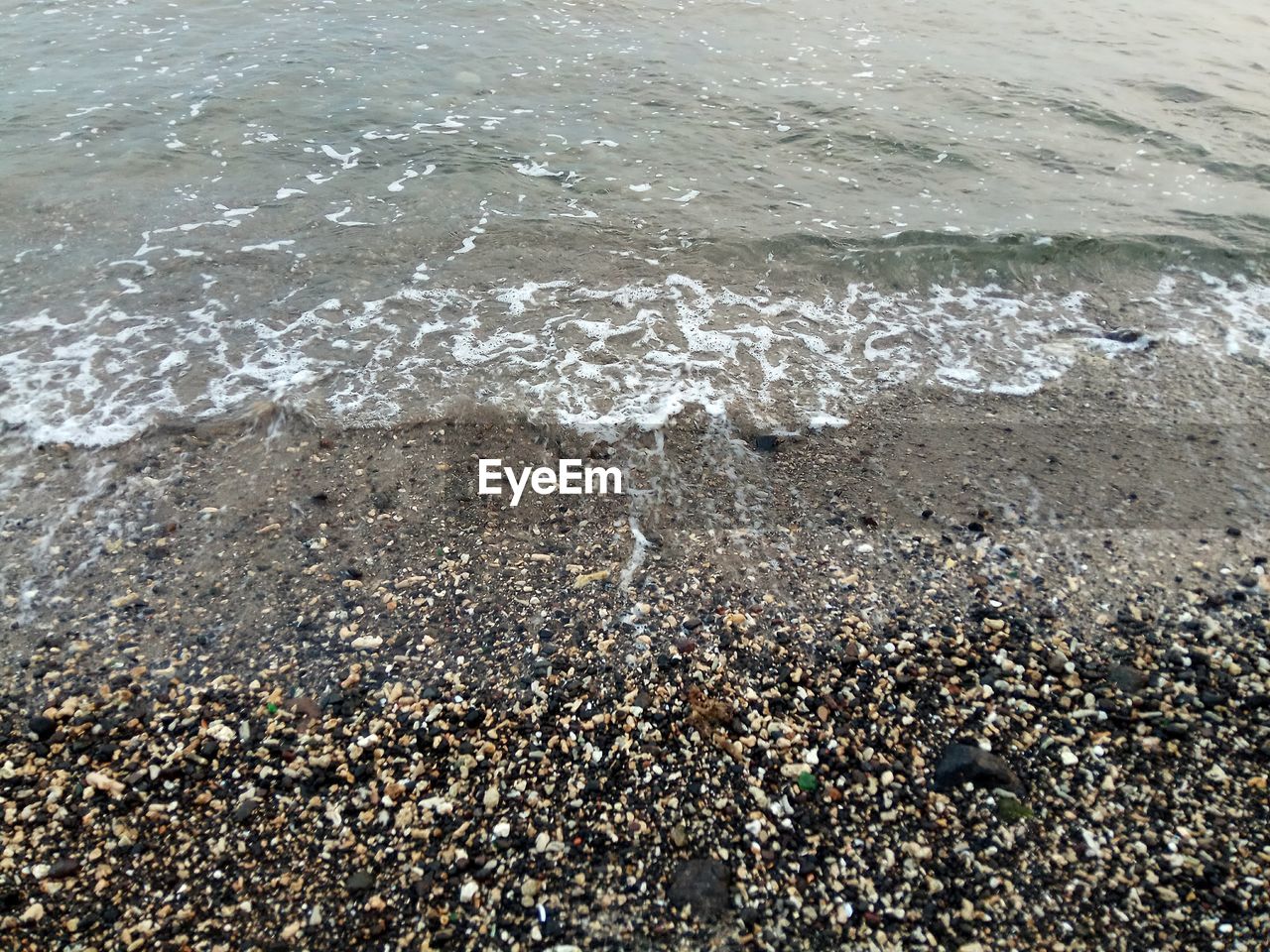 High angle view of beach