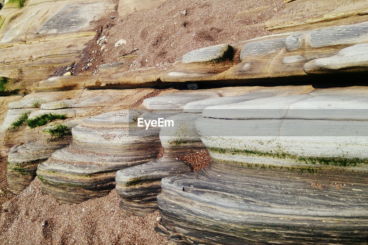 Scenic view of sedimentary rock formation