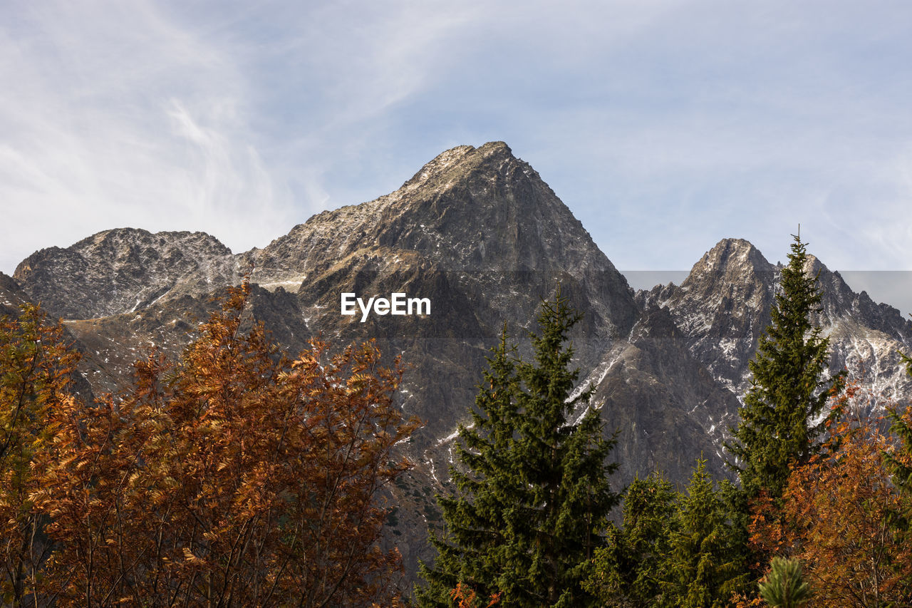 Scenic view of mountain range against sky