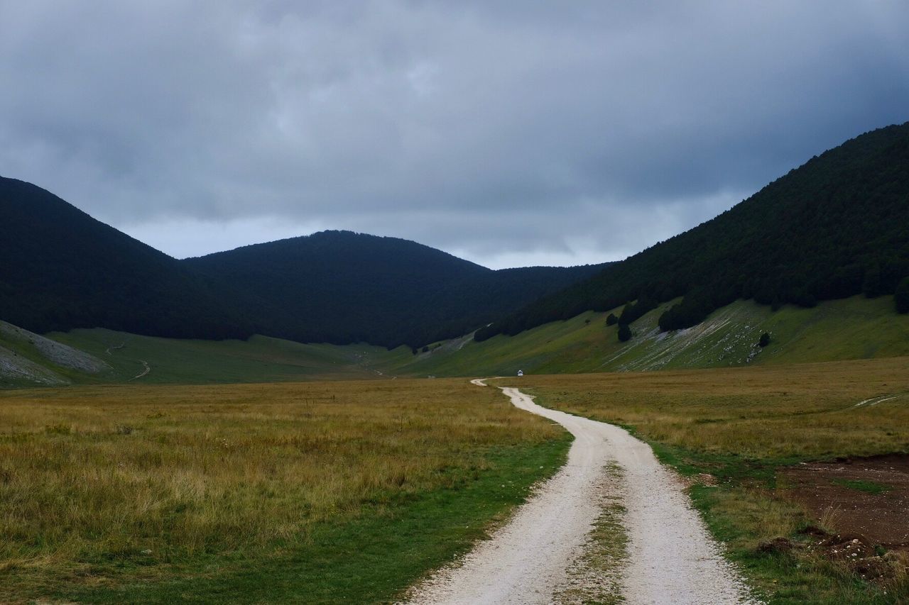 EMPTY ROAD ALONG LANDSCAPE