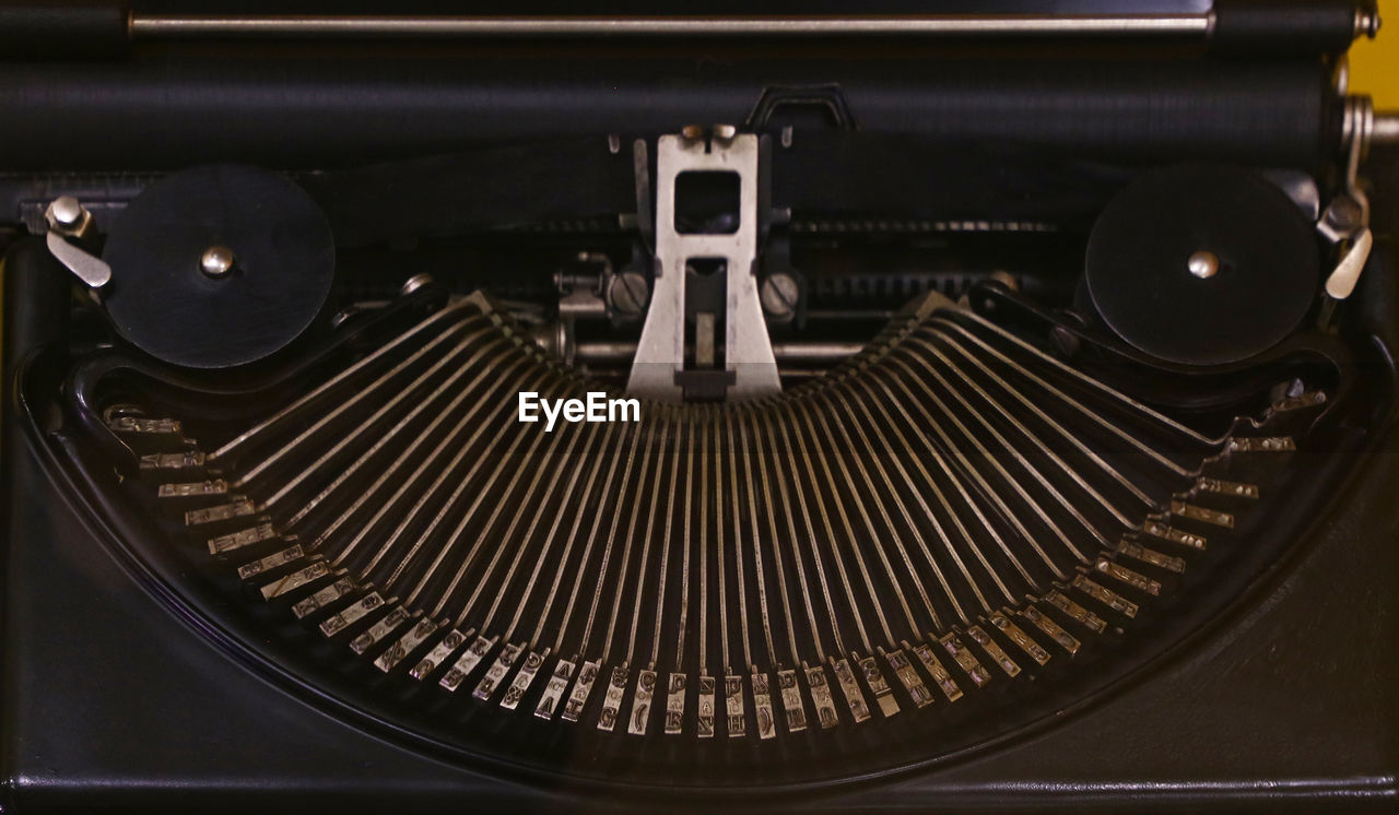 Close-up of typewriter