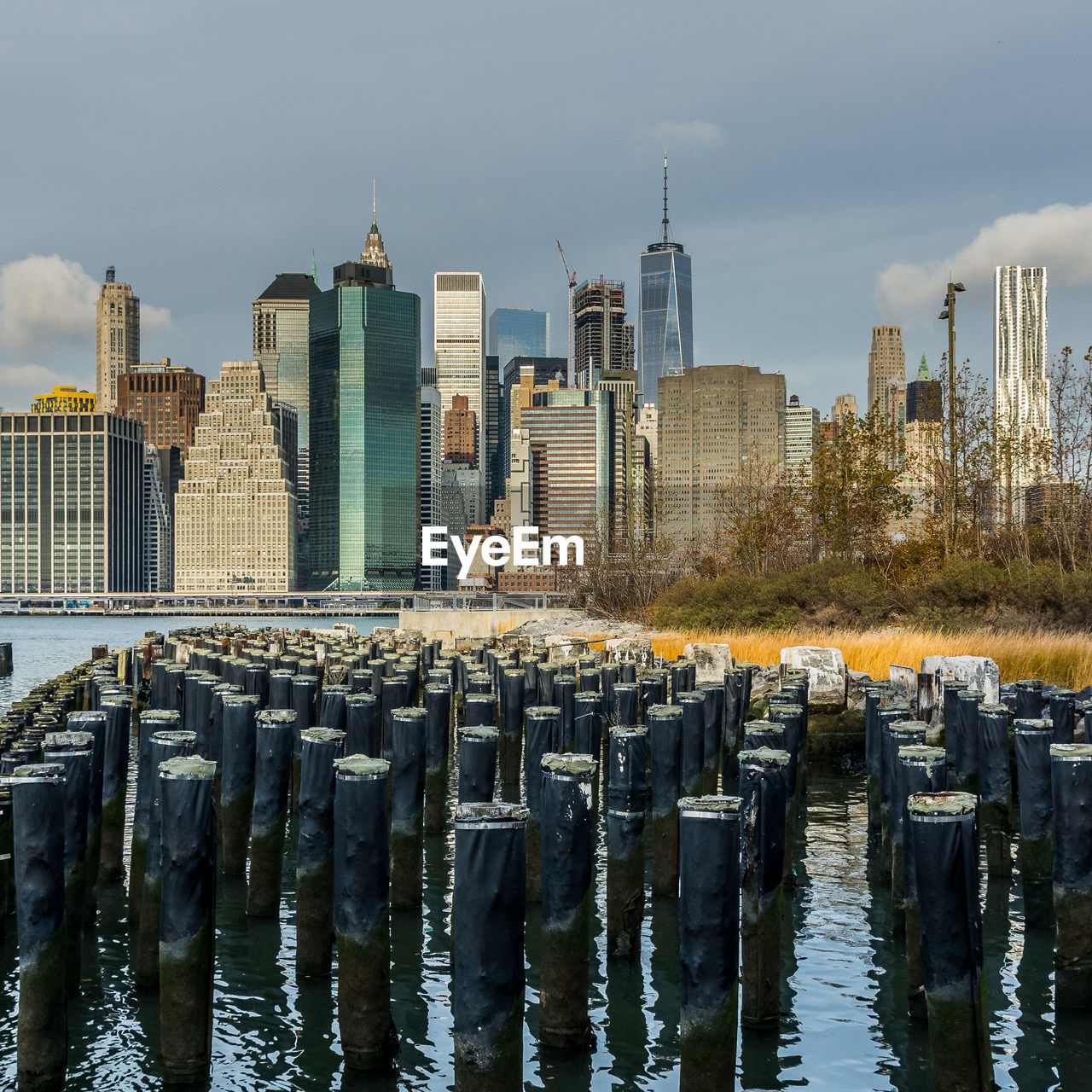 View of skyscrapers in city