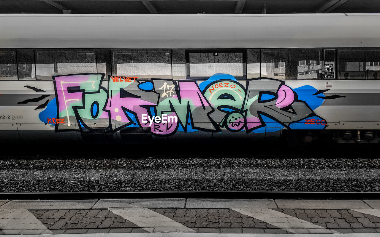 GRAFFITI ON RAILWAY TRACKS