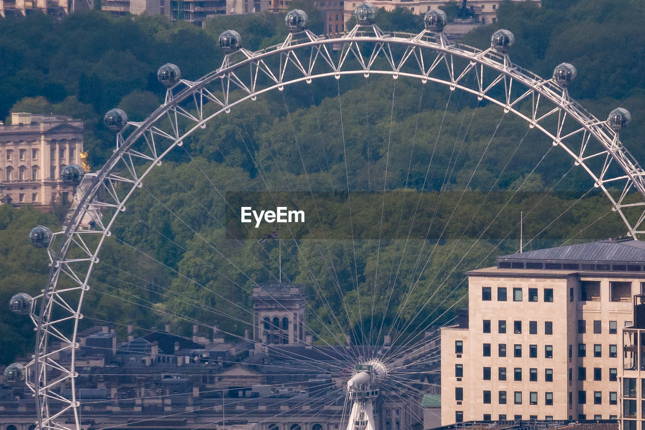 View of london eye and buildings in city
