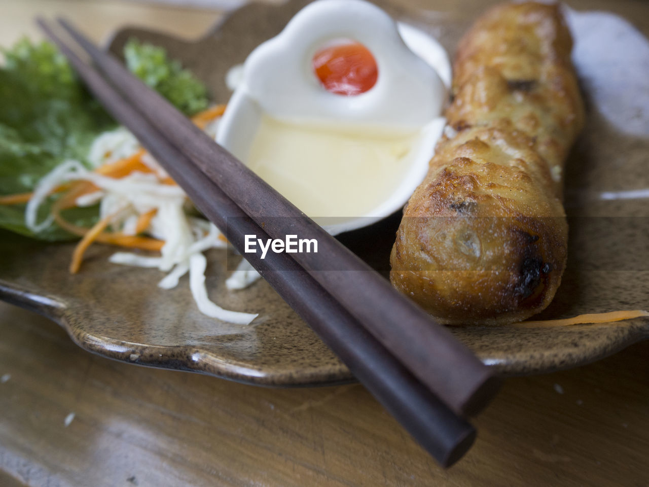 Close-up of food in bowl on table