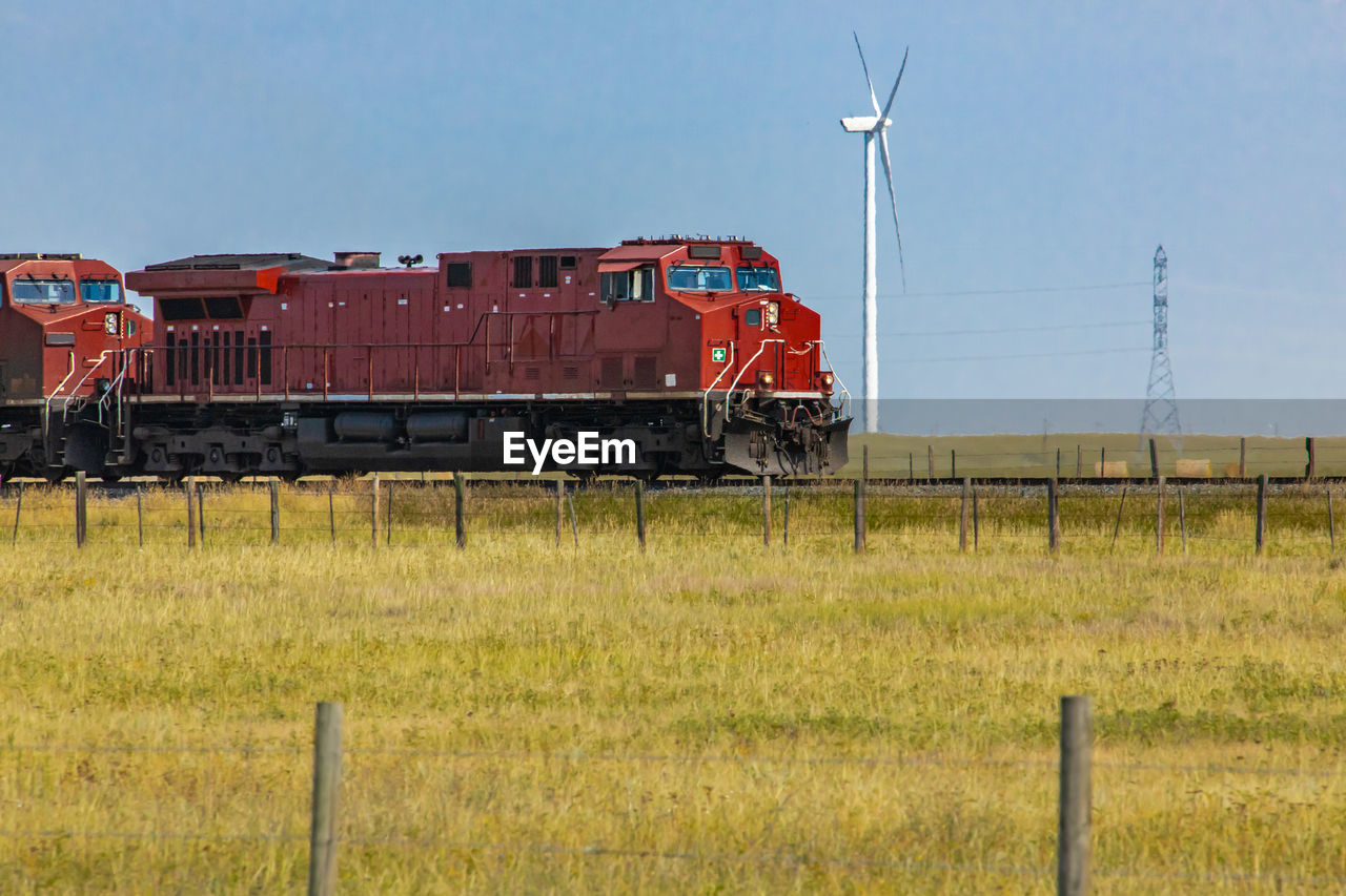 TRAIN ON RAILROAD TRACK