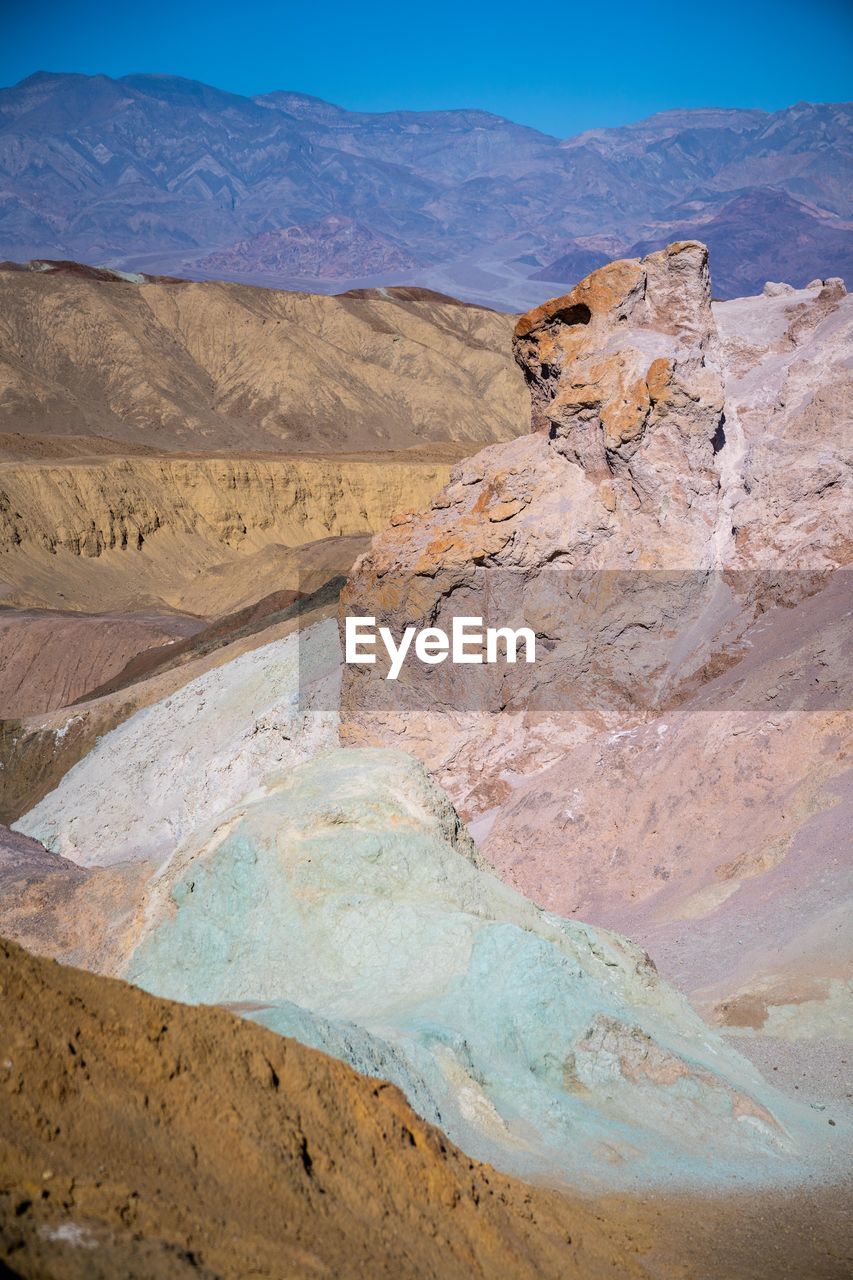 rock formations in desert against sky