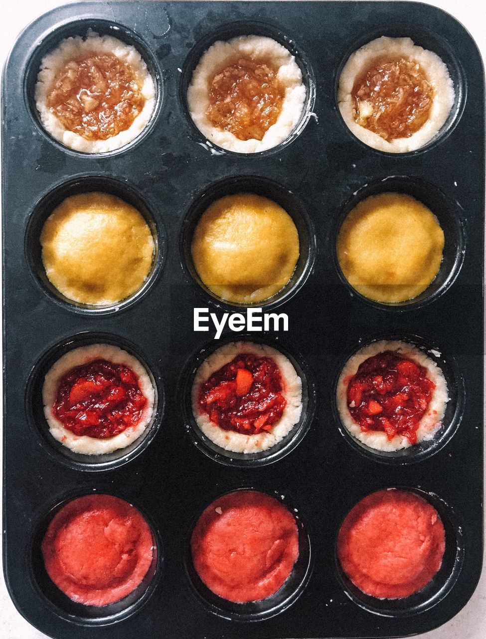 HIGH ANGLE VIEW OF VARIOUS FRUITS ON WOODEN TABLE