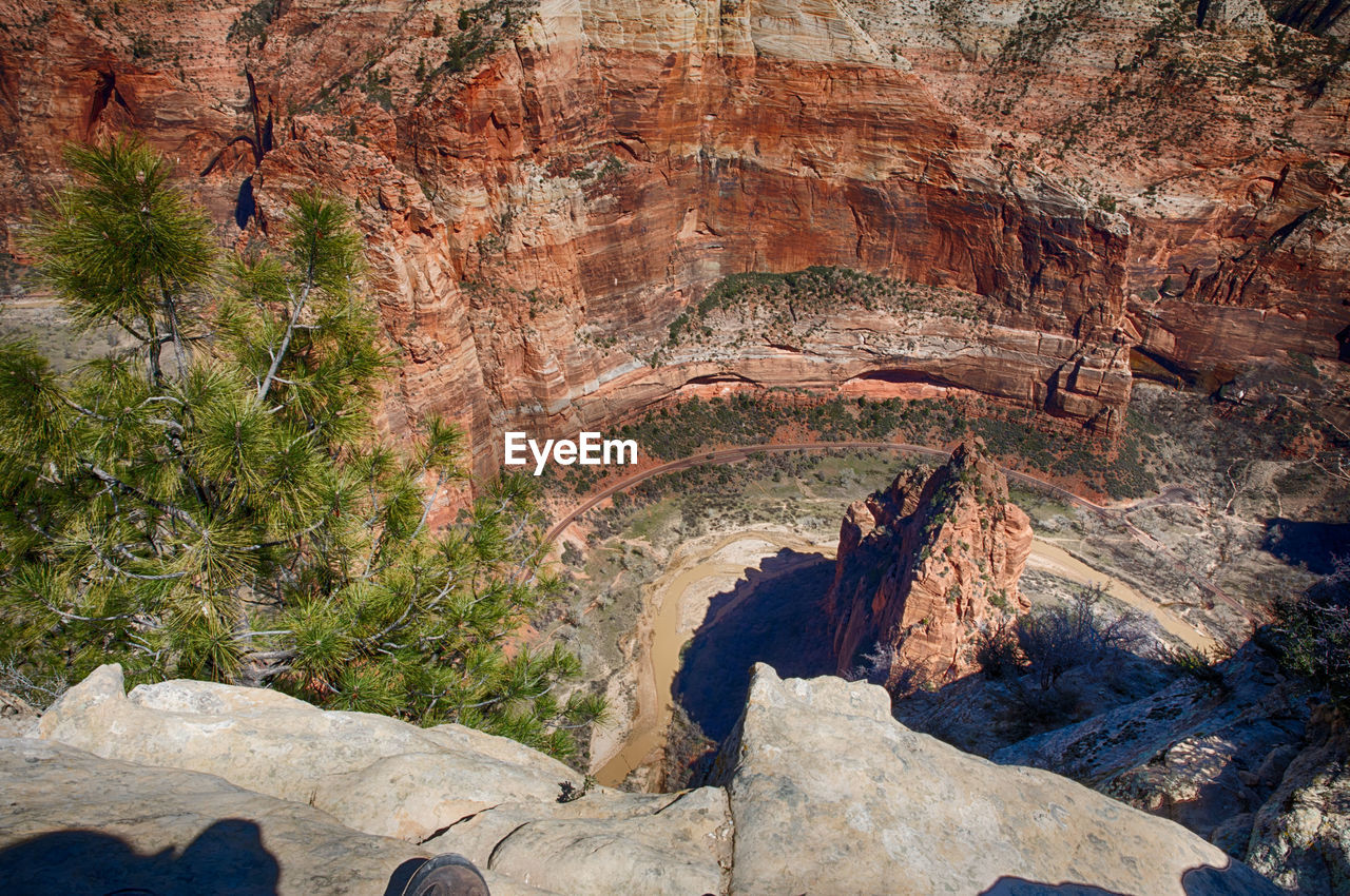 Scenic view of rock formation in cave