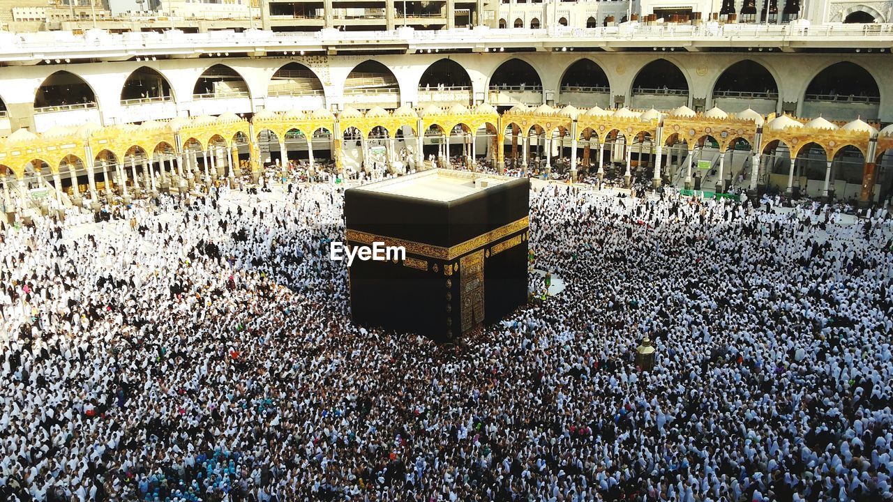 Crowd of people in mosque