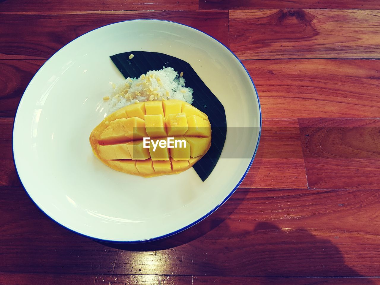 Close-up of fruit in plate on table