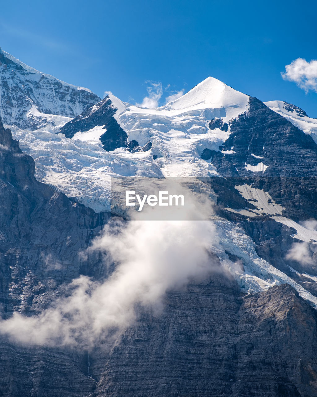 AERIAL VIEW OF SNOWCAPPED MOUNTAIN AGAINST SKY