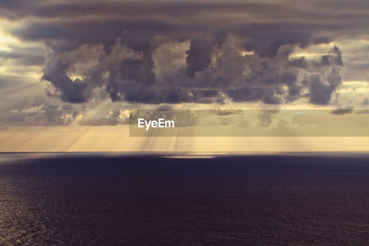 VIEW OF SEA AGAINST SKY DURING SUNSET