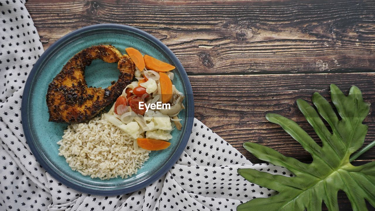 HIGH ANGLE VIEW OF BREAKFAST IN BOWL