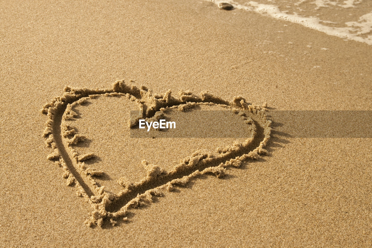 HEART SHAPE MADE ON SAND