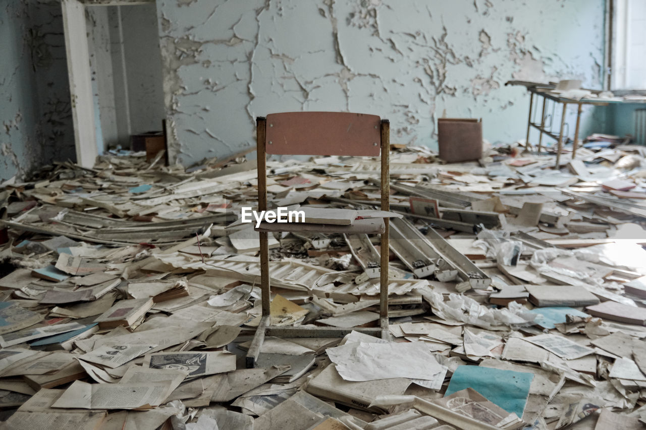 Abandoned school number 13 in the city of pripyat, chernobyl, ukraine