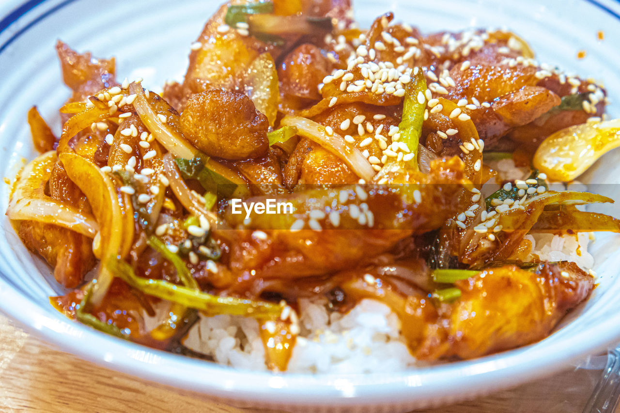 Fiery and flavorful korean-inspired spicy stir fry with pork or chicken thighs