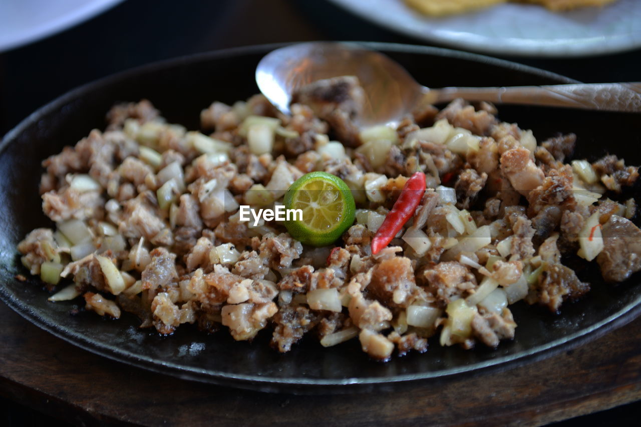 Close-up of food in plate