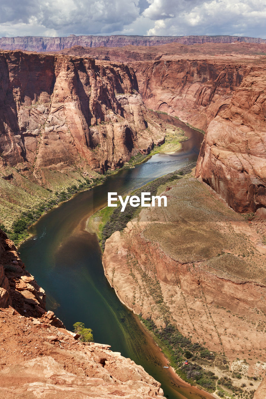 High angle view of colorado river