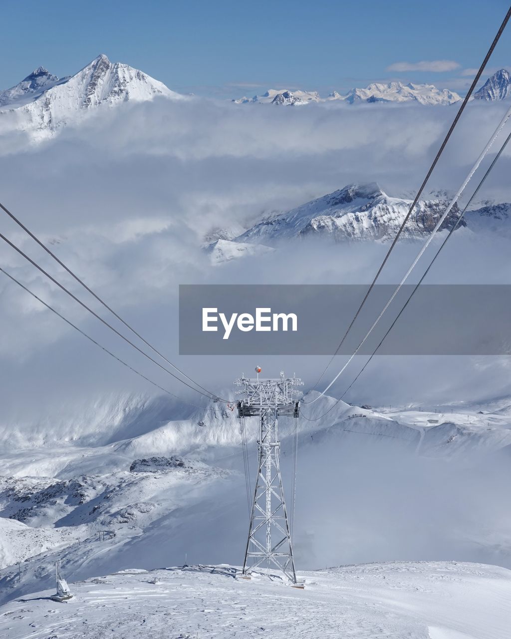 SCENIC VIEW OF SNOW COVERED MOUNTAINS AGAINST SKY