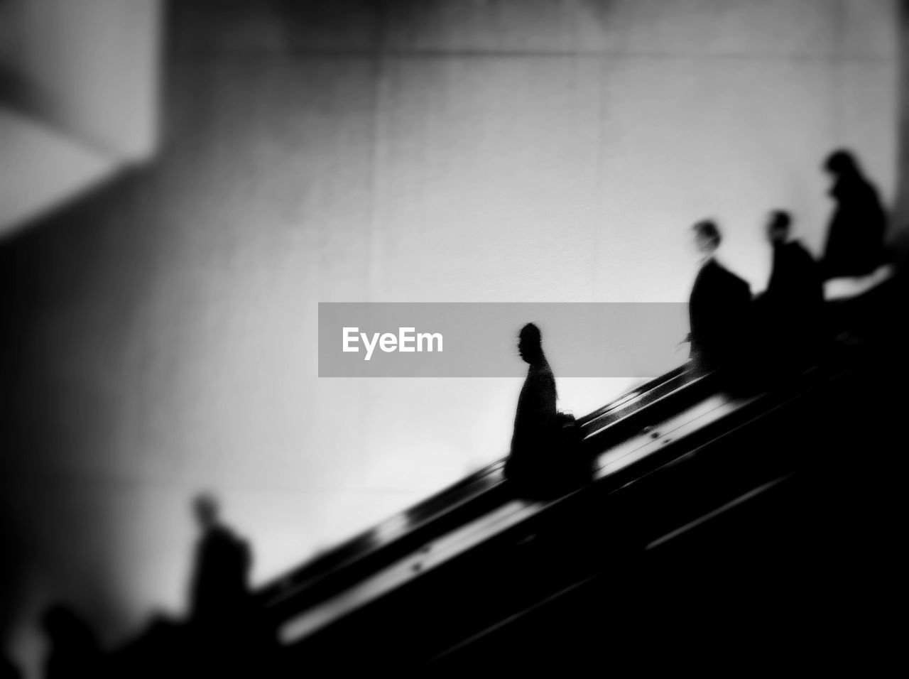 People on escalator