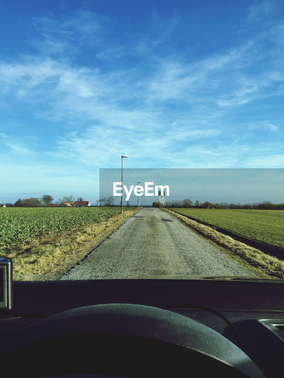 ROAD PASSING THROUGH FIELD