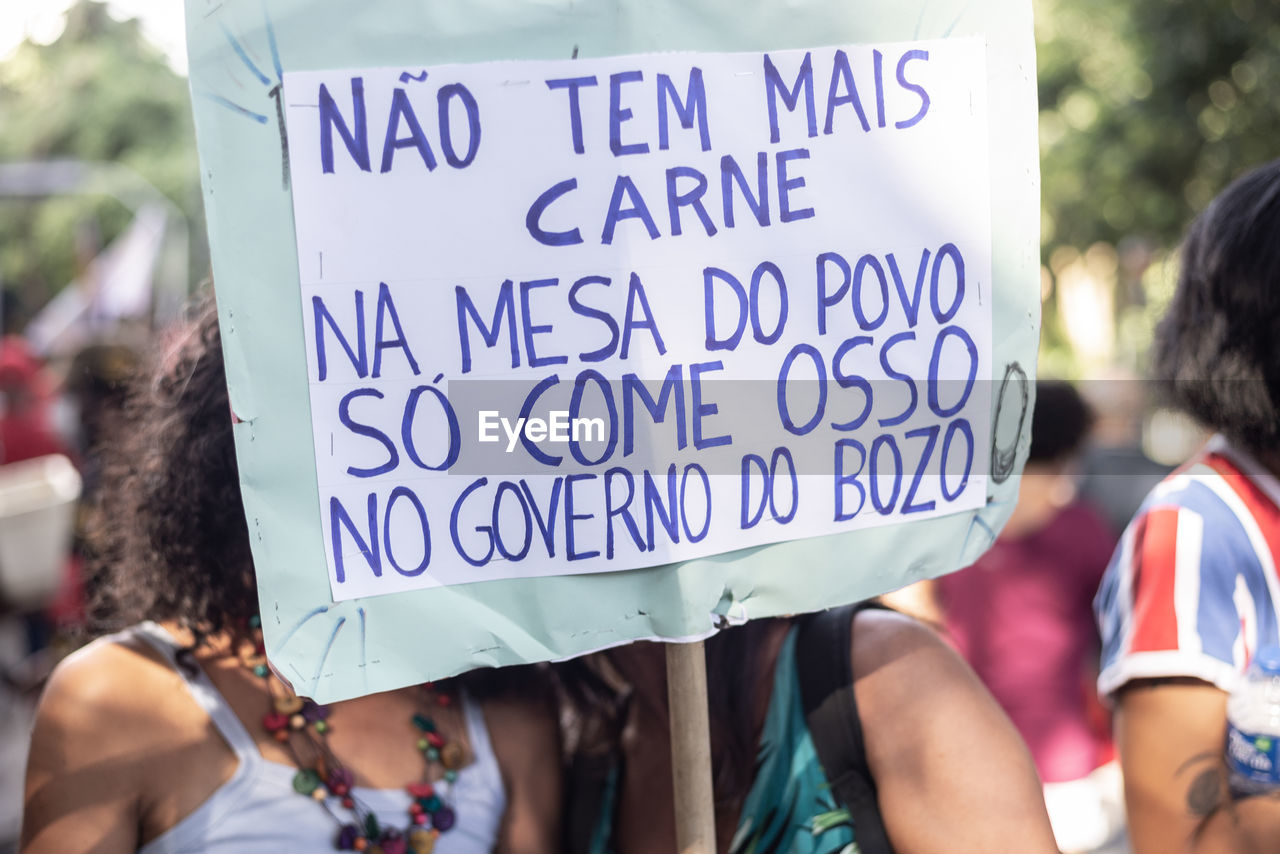 People protesting against far-right presidential candidate jair bolsonaro