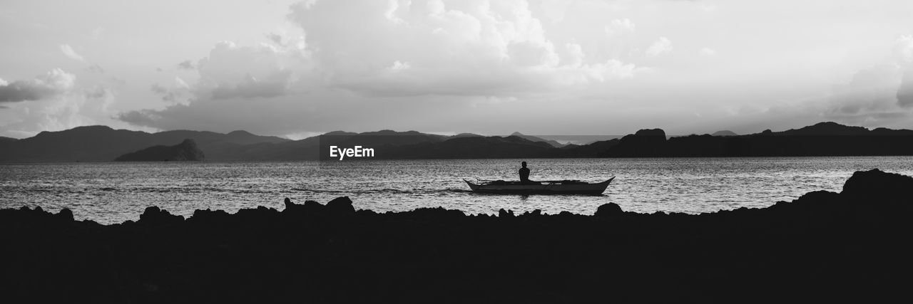 Panoramic view of sea against sky