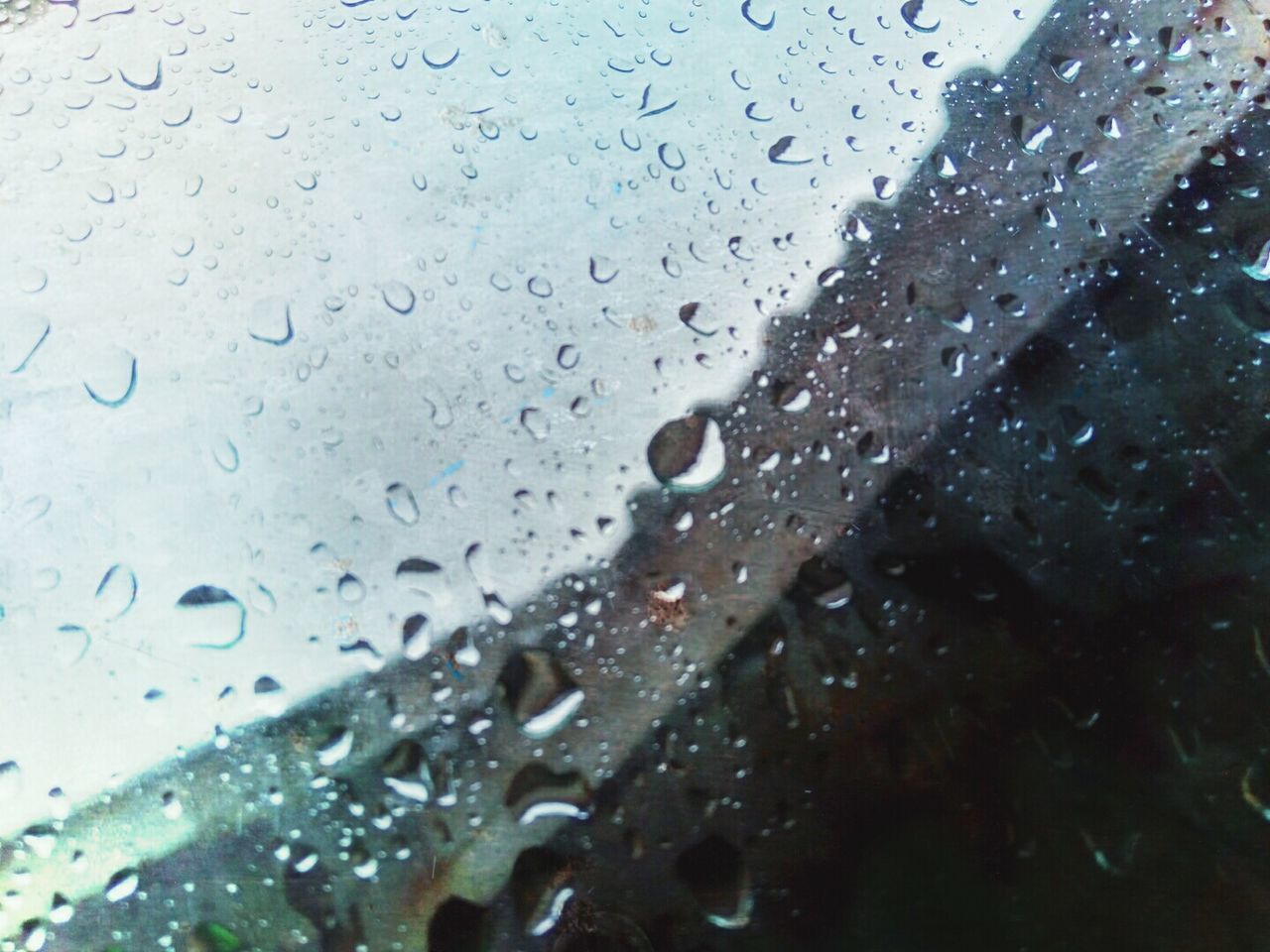 CLOSE-UP OF WATER DROPS ON WATER SURFACE