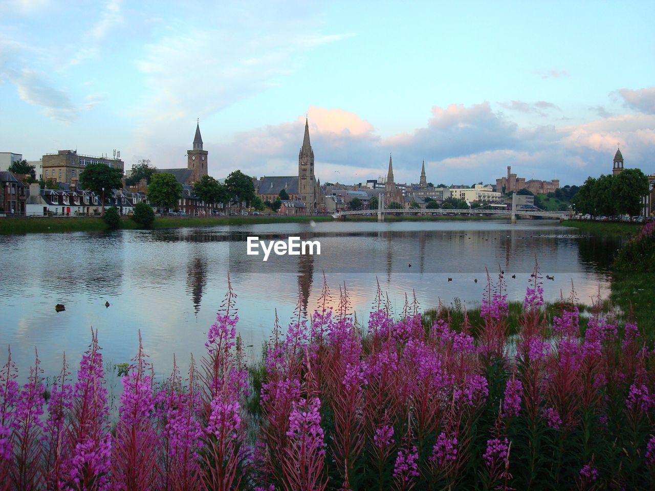 VIEW OF LAKE AT DUSK