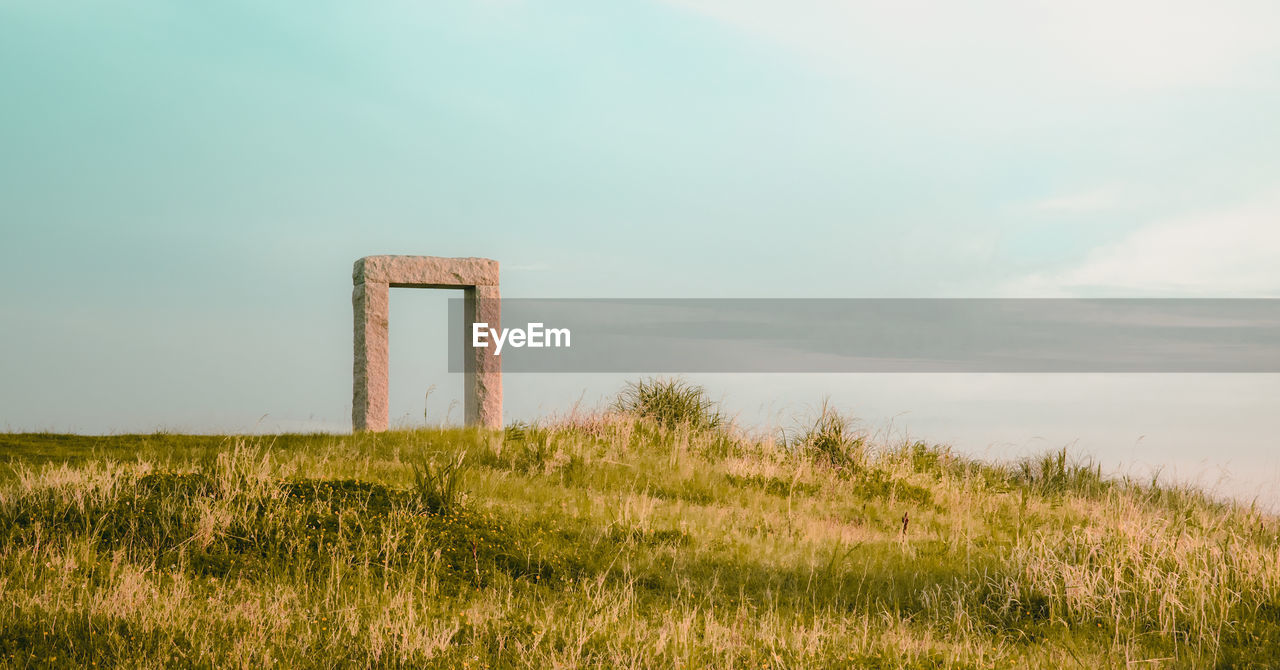 OLD RUIN ON FIELD