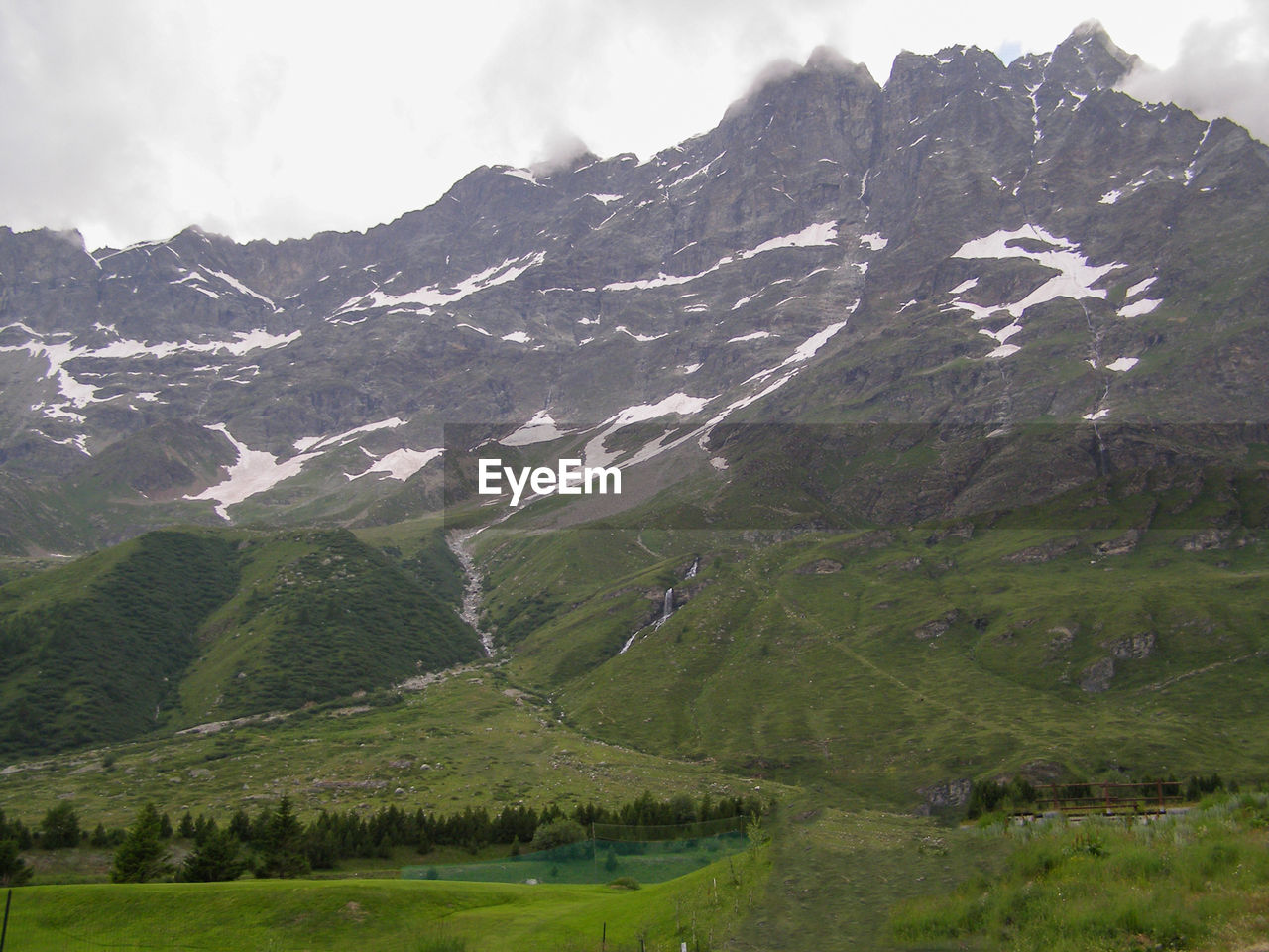 scenic view of snowcapped mountains