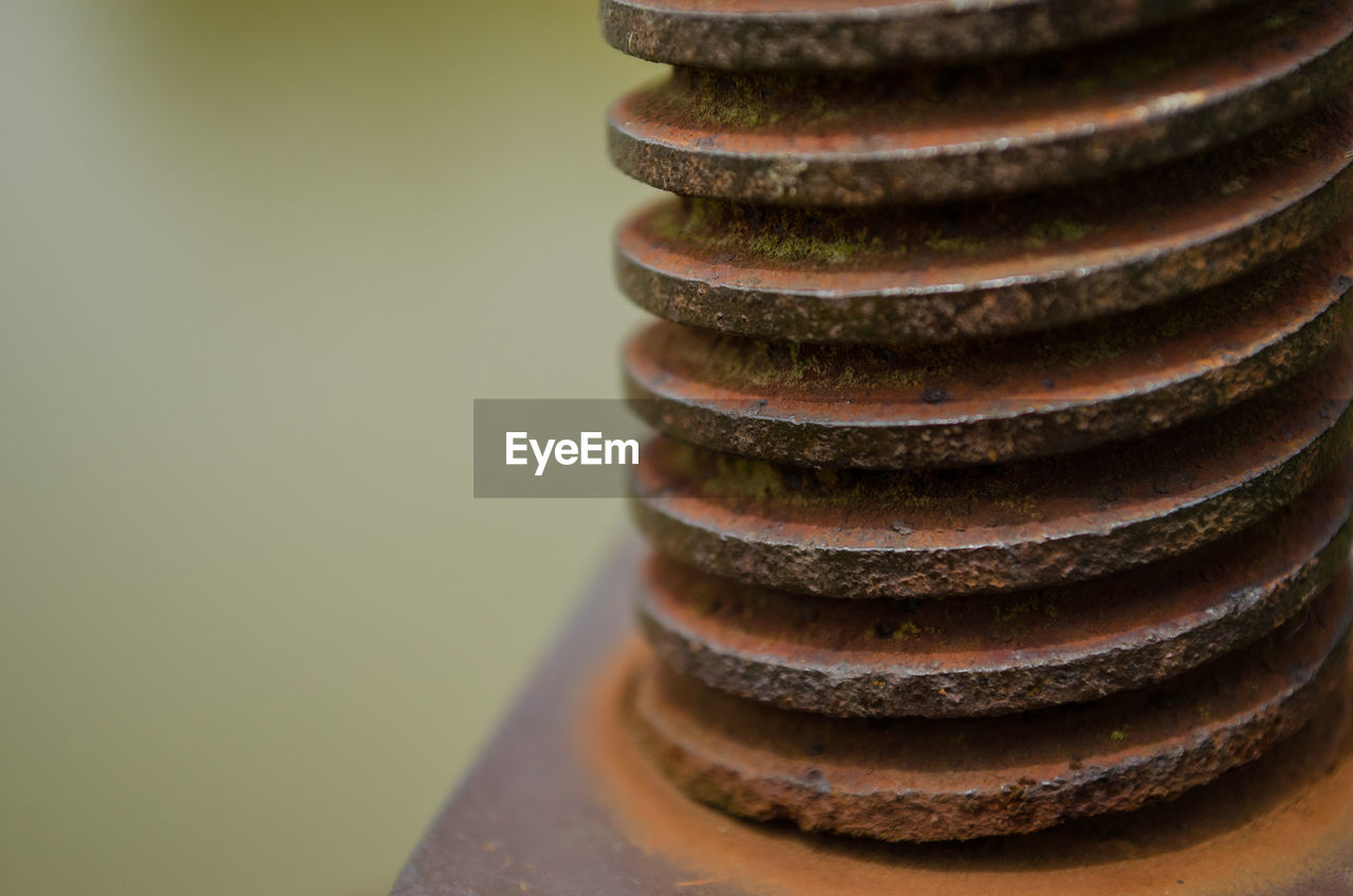 Close-up of patterned rusty metal