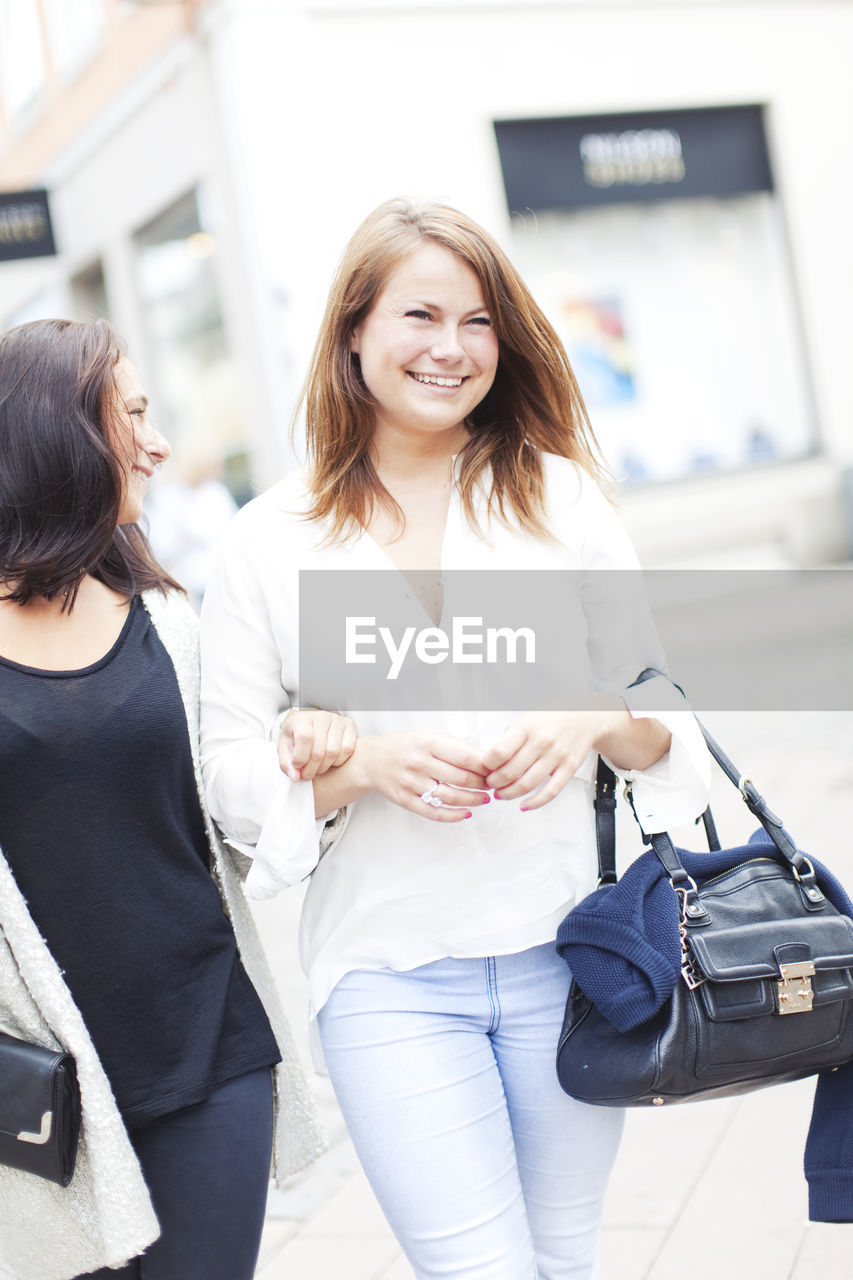 Smiling young women, vaxjo, smaland, sweden