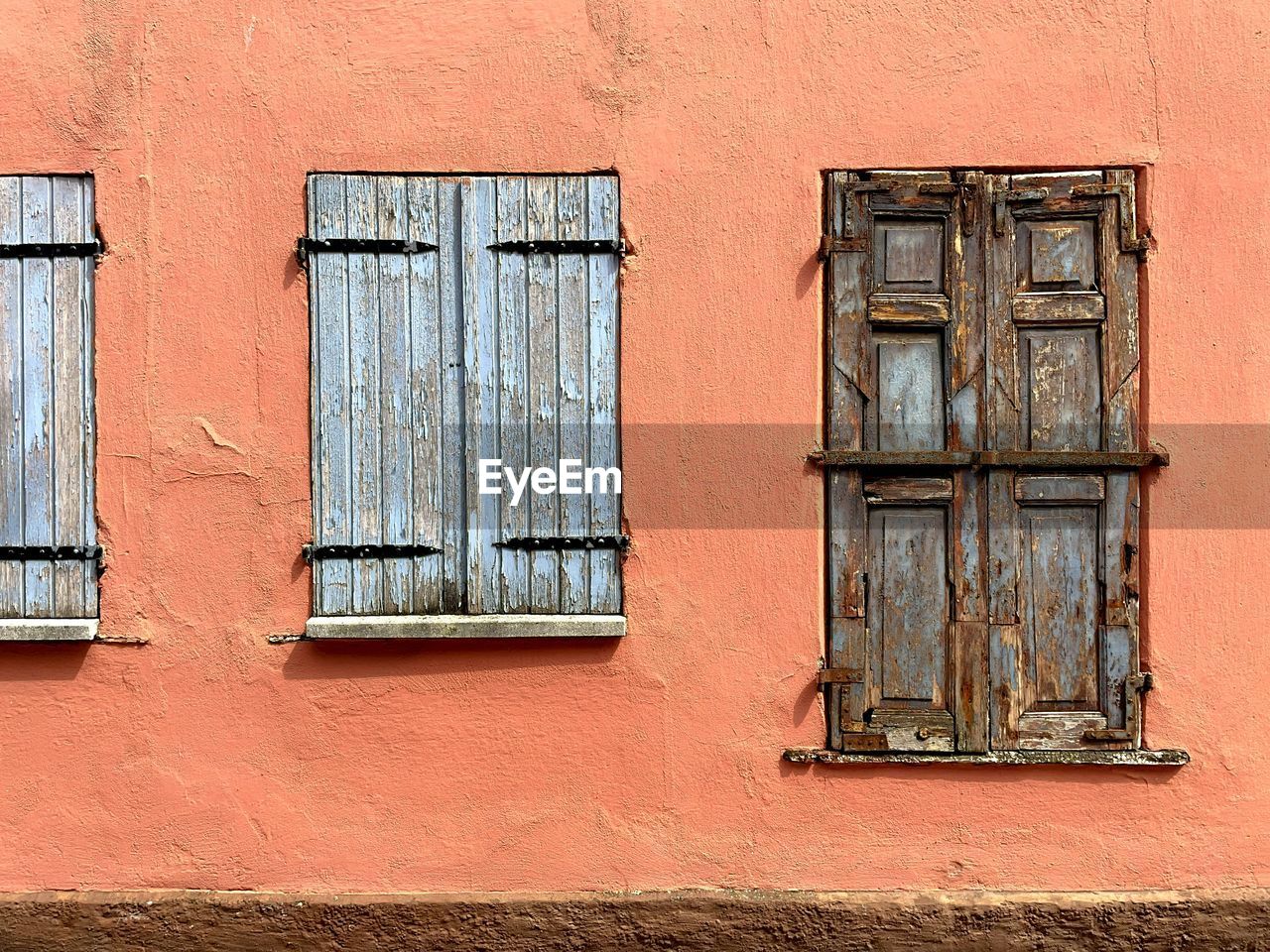 Full frame shot of closed window of building