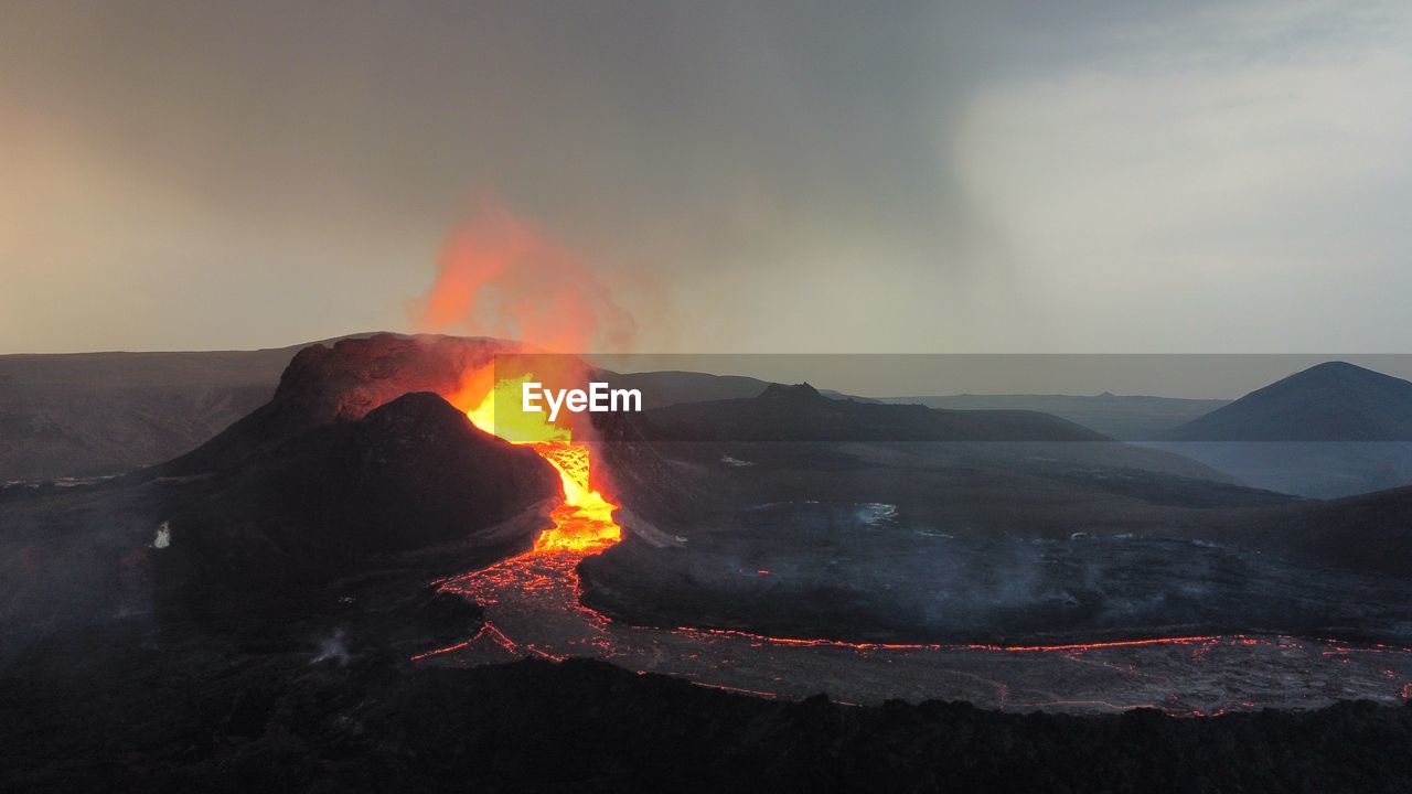 Volcanic eruption in iceland 